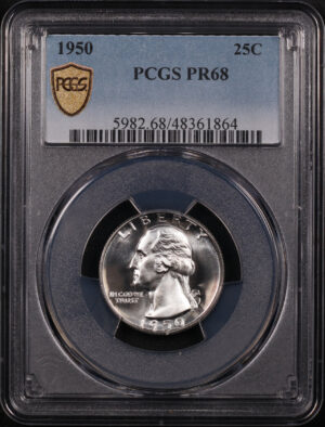 Obverse of this 1950 Washington Quarter PCGS PR-68