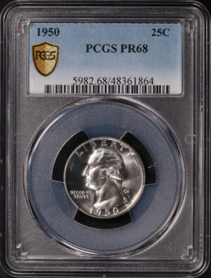 Obverse of this 1950 Washington Quarter PCGS PR-68