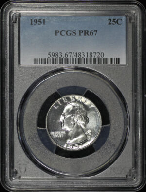 Obverse of this 1951 Washington Quarter PCGS PR-67