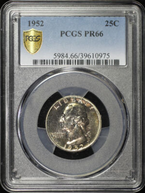 Obverse of this 1952 Washington Quarter PCGS PR-66