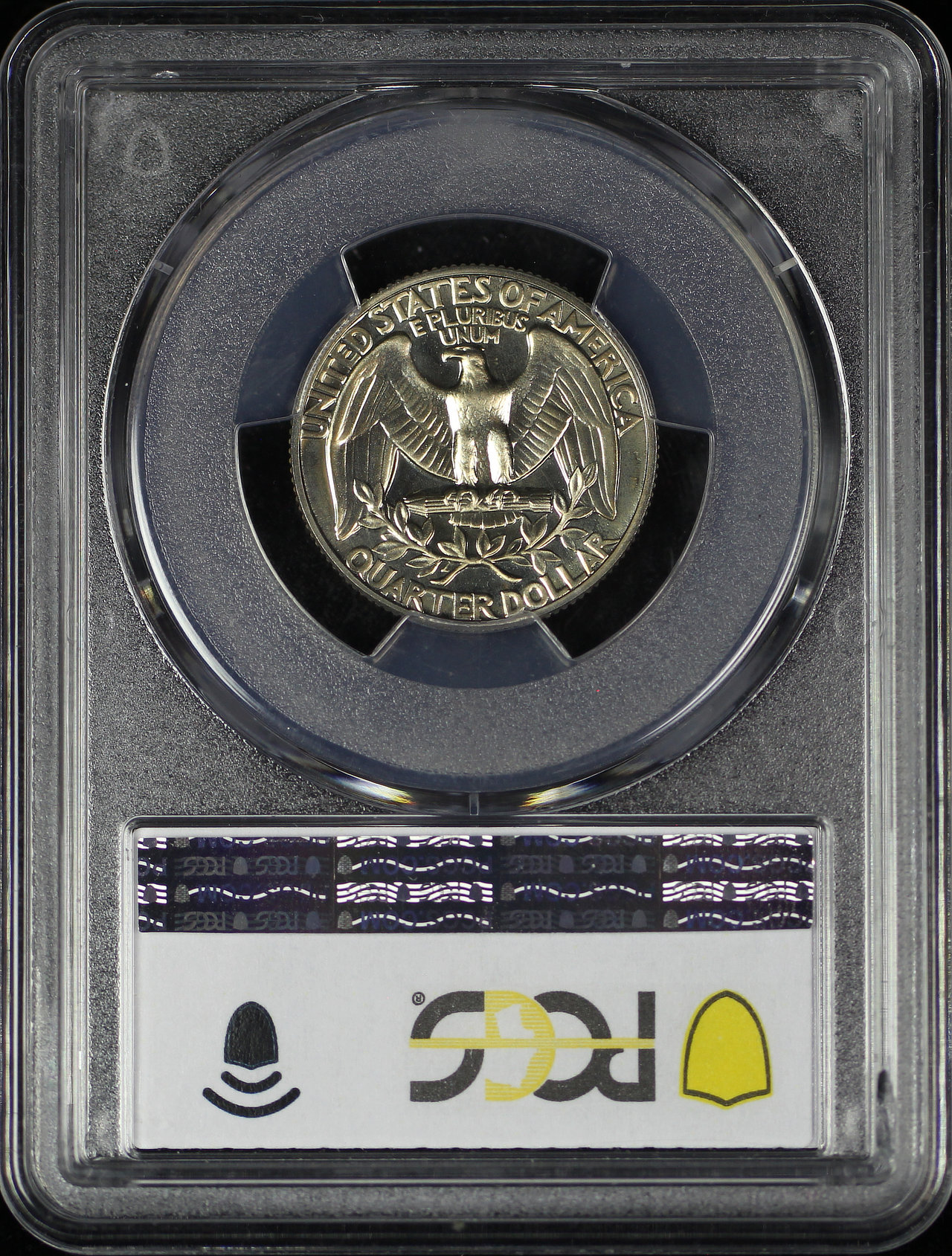 Reverse of this 1968-S Washington Quarter Repunched Mintmark Minor Variety PCGS PR-67