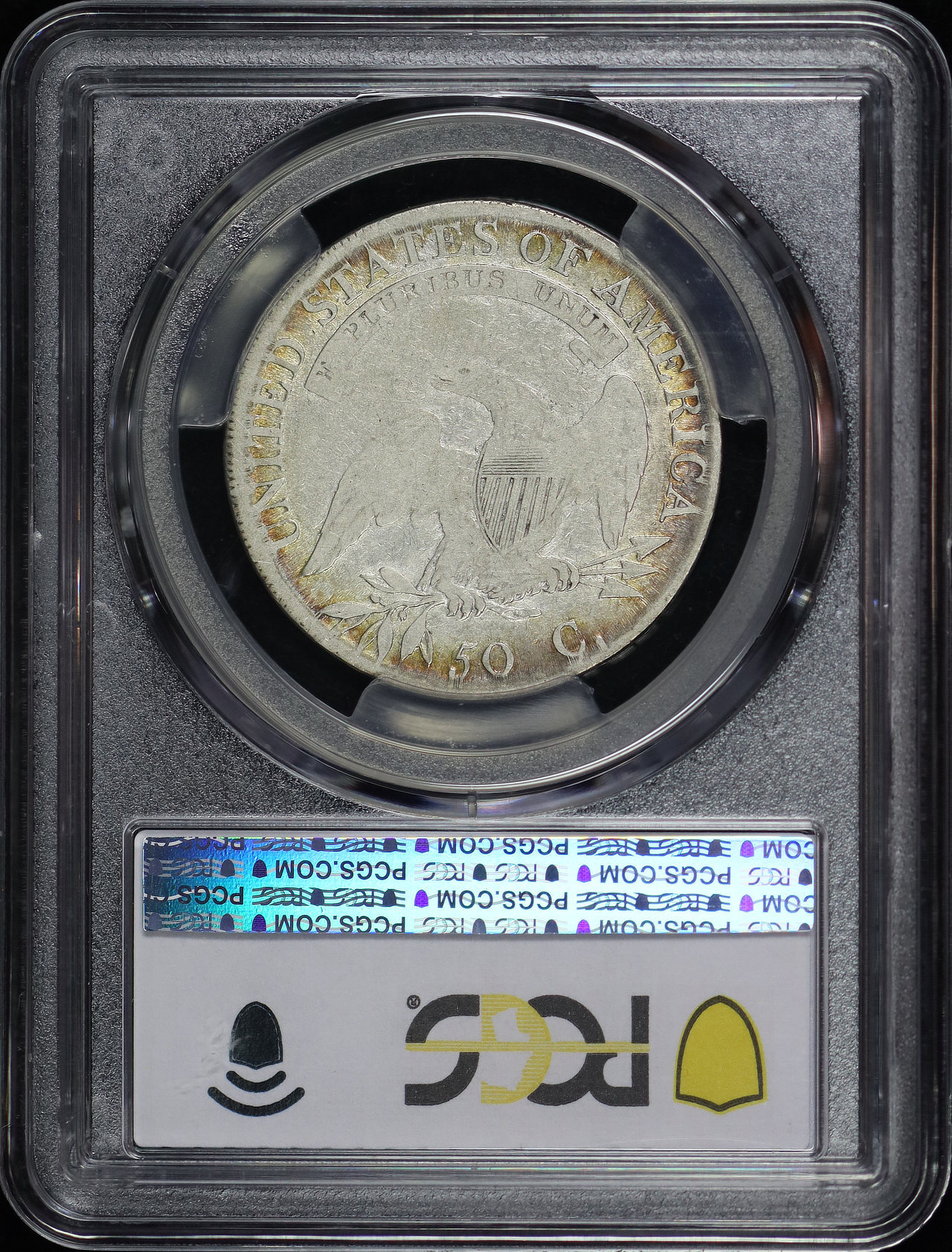 Reverse of this 1807 Capped Bust Half Dollar Large Stars 50/20 PCGS G-06