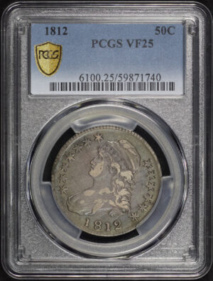 Obverse of this 1812 Capped Bust Half Dollar PCGS VF-25