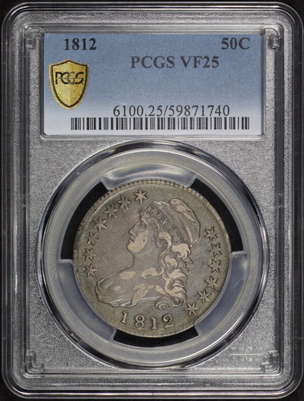 Obverse of this 1812 Capped Bust Half Dollar PCGS VF-25