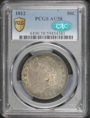 Obverse of this 1812 Capped Bust Half Dollar PCGS AU-58 CAC