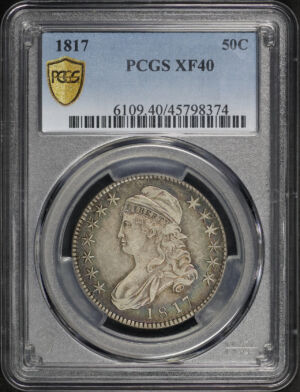 Obverse of this Capped Bust Half Dollar 1817 PCGS XF-40