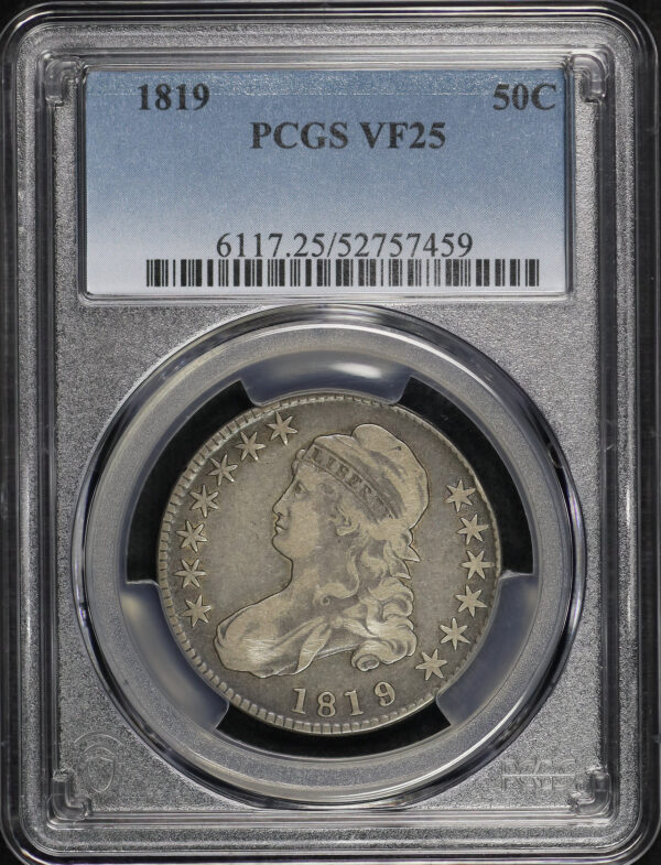 Obverse of this 1819 Capped Bust Half Dollar PCGS VF-25