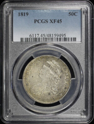 Obverse of this 1819 Capped Bust Half Dollar PCGS XF-45