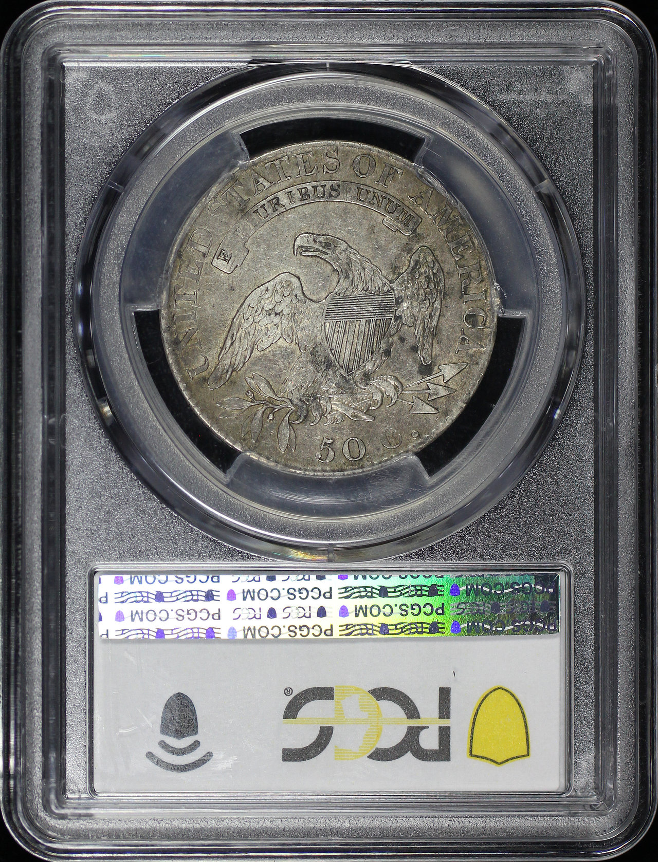 Reverse of this 1819 Capped Bust Half Dollar PCGS XF-45