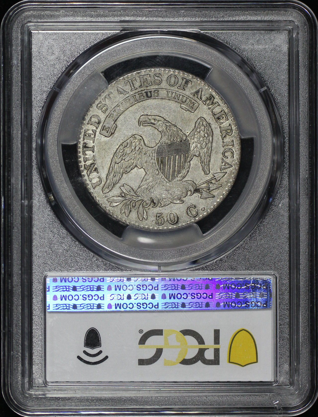 Reverse of this 1822 Capped Bust Half Dollar PCGS AU-55