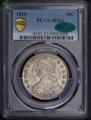 Obverse of this 1826 Capped Bust Half Dollar PCGS MS-61 CAC