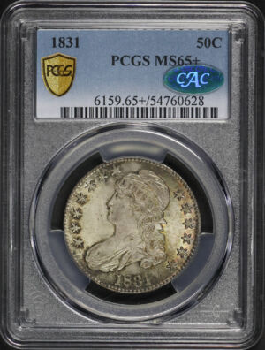 Obverse of this 1831 Capped Bust Half Dollar PCGS MS-65+ CAC