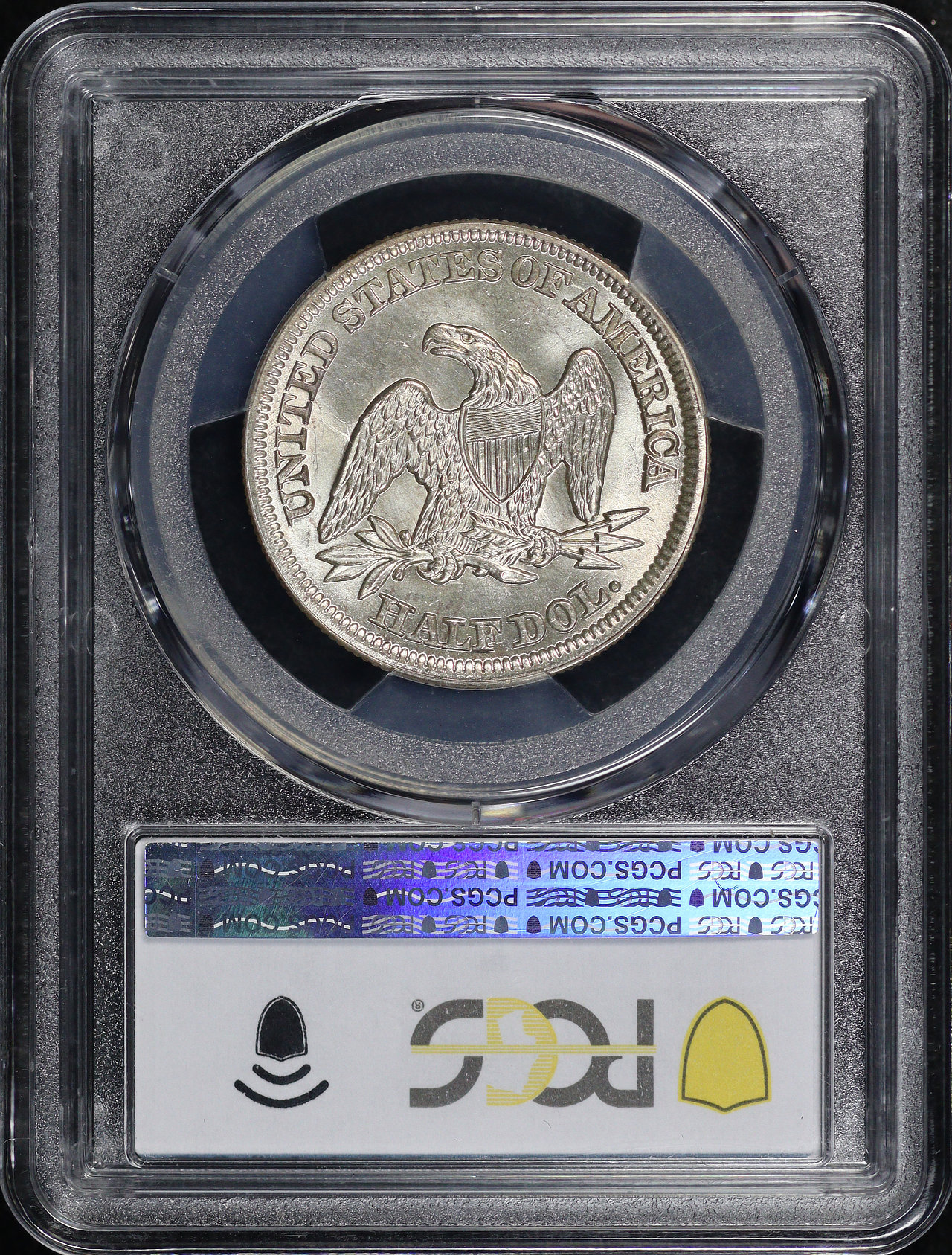 Reverse of this 1855 Liberty Seated Half Dollar with Arrows PCGS MS-66