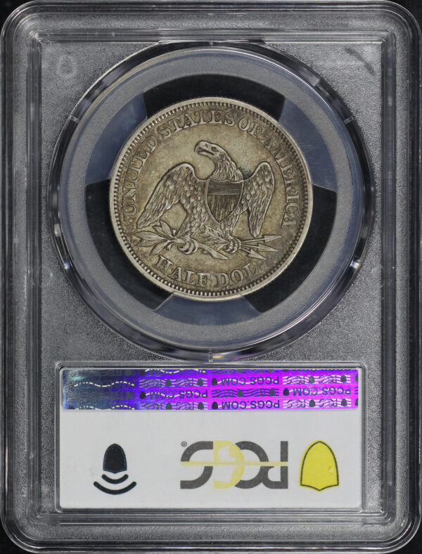 Reverse of this 1858 Liberty Seated Half Dollar PCGS XF-45 CAC