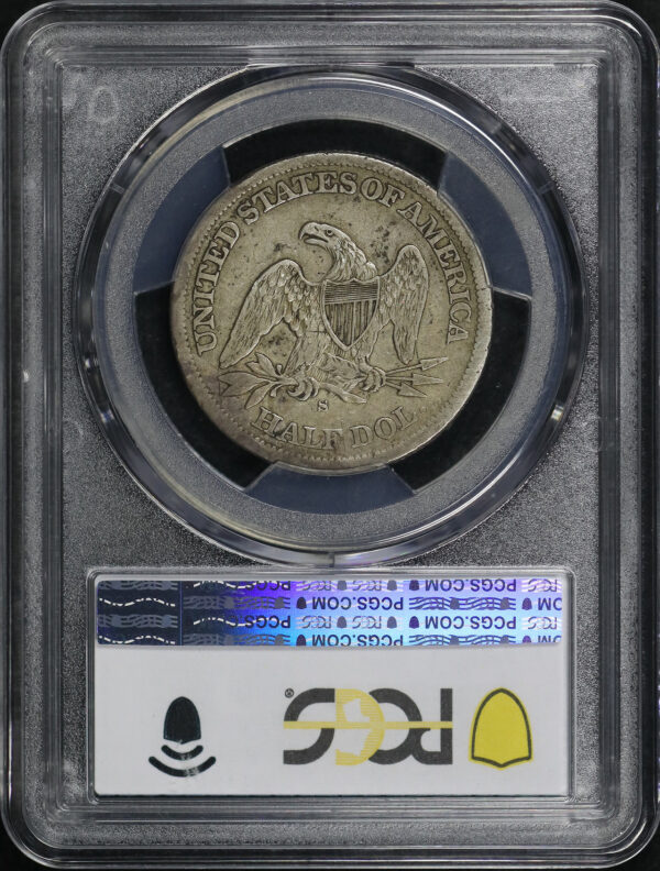Reverse of this 1863-S Liberty Seated Half Dollar PCGS VF-25