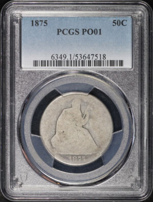 Obverse of this 1875 Seated Liberty Half Dollar PCGS PO-01 – Great For A Lowball Set!