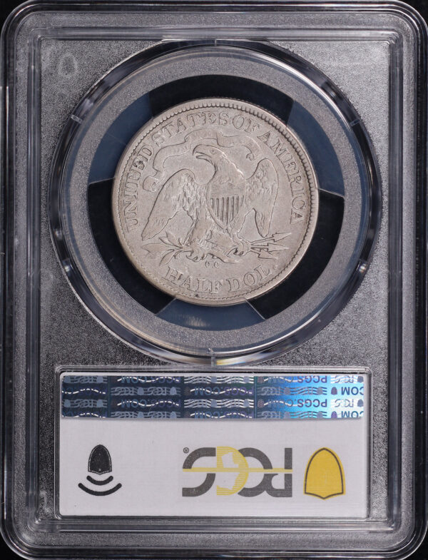 Reverse of this 1875-CC Liberty Seated Half Dollar PCGS F-12