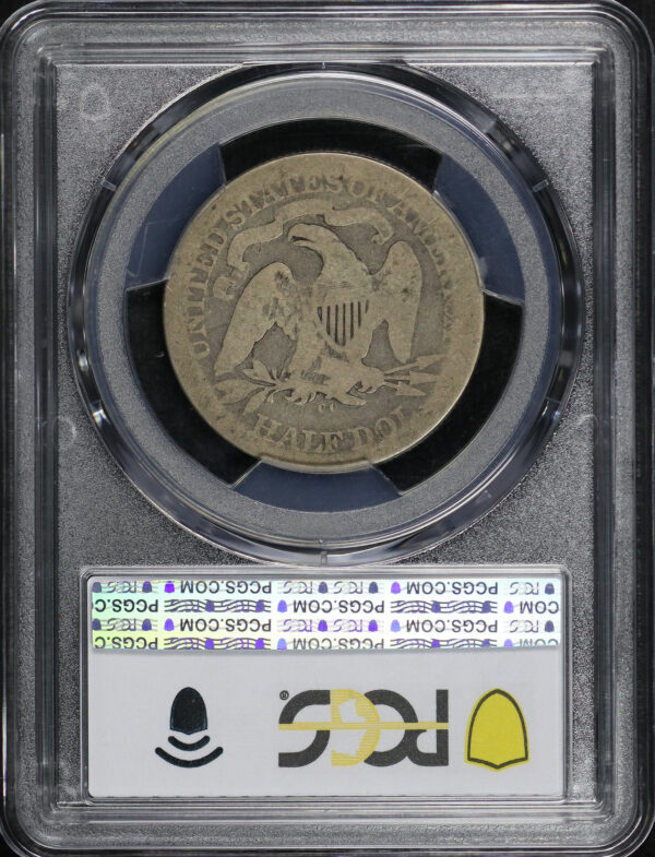 Reverse of this 1876-CC Liberty Seated Half Dollar PCGS F-02