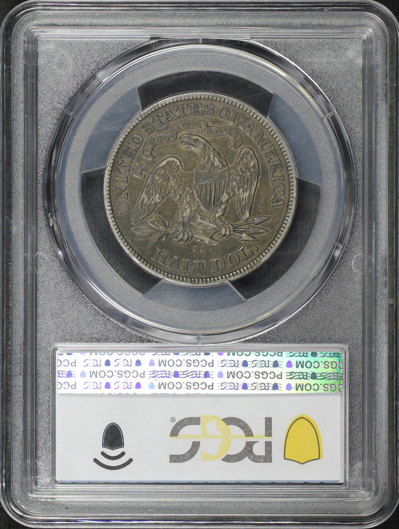 Reverse of this 1876-CC Liberty Seated Half Dollar PCGS VF-35