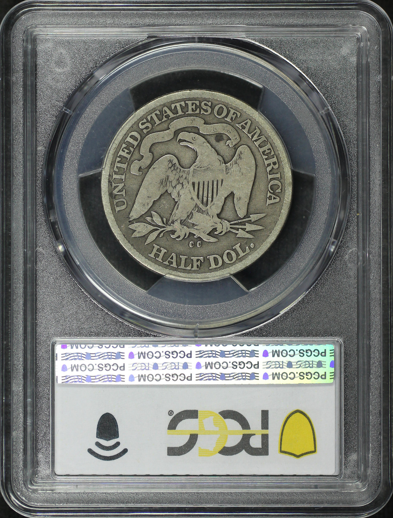 Reverse of this 1877-CC Liberty Seated Half Dollar PCGS G-04