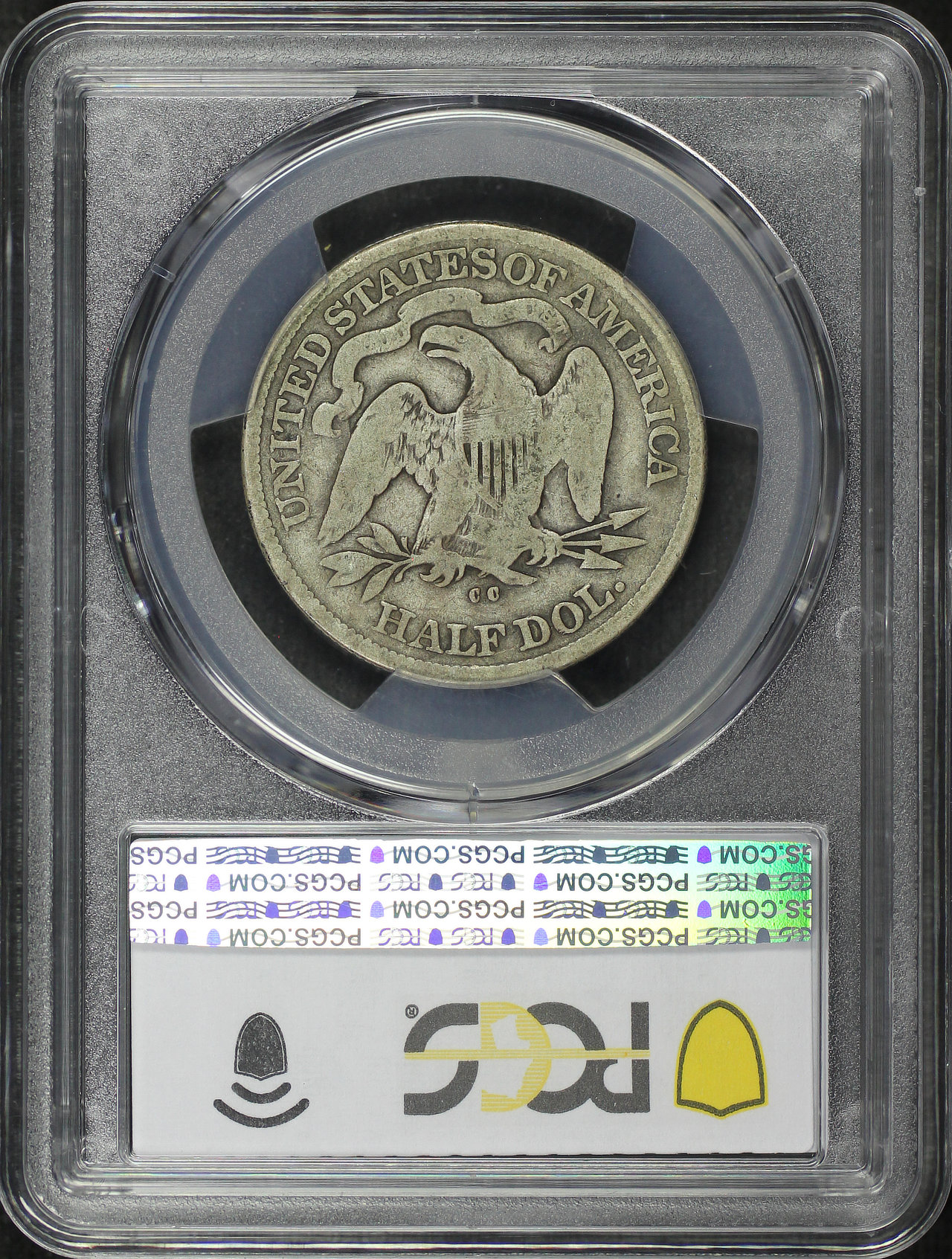 Reverse of this 1877-CC Liberty Seated Half Dollar PCGS G-06