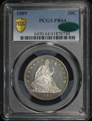 Obverse of this 1889 Liberty Seated Half Dollar PCGS PR-64 CAC