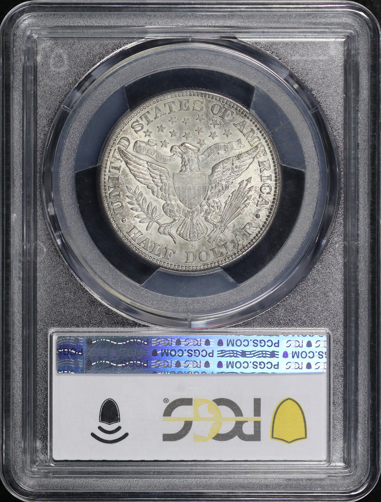 Reverse of this 1898-S Barber Half Dollar PCGS MS-65