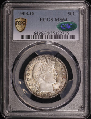 Obverse of this 1903-O Barber Half Dollar PCGS MS-64 CAC