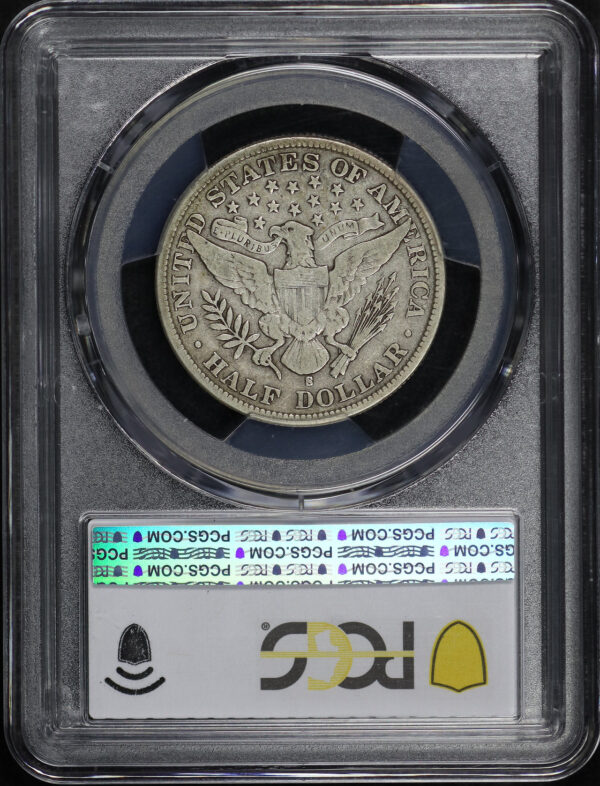 Reverse of this 1904-S Barber Half Dollar PCGS F-12