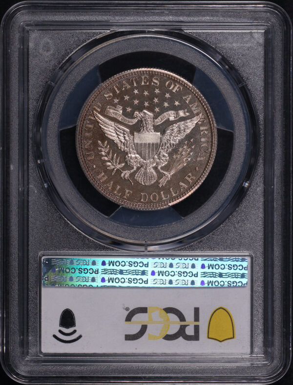 Reverse of this 1907 Barber Half Dollar PCGS PR-65