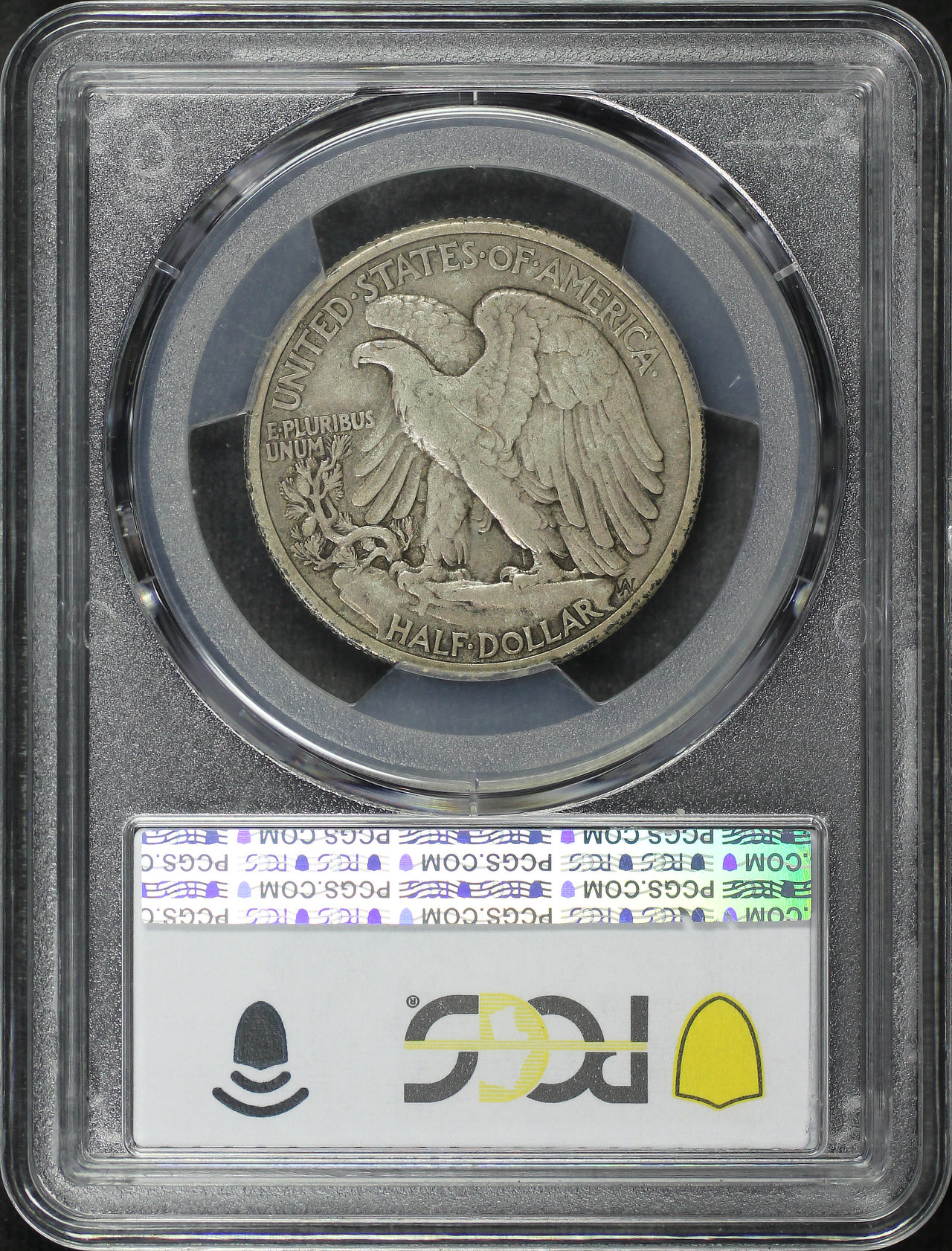 Reverse of this 1916-S Walking Liberty Half Dollar PCGS VF-20 CAC
