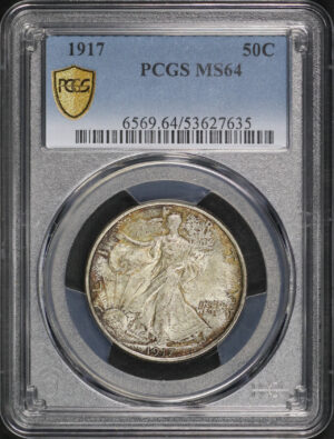 Obverse of this 1917 Walking Liberty Half Dollar PCGS MS-64