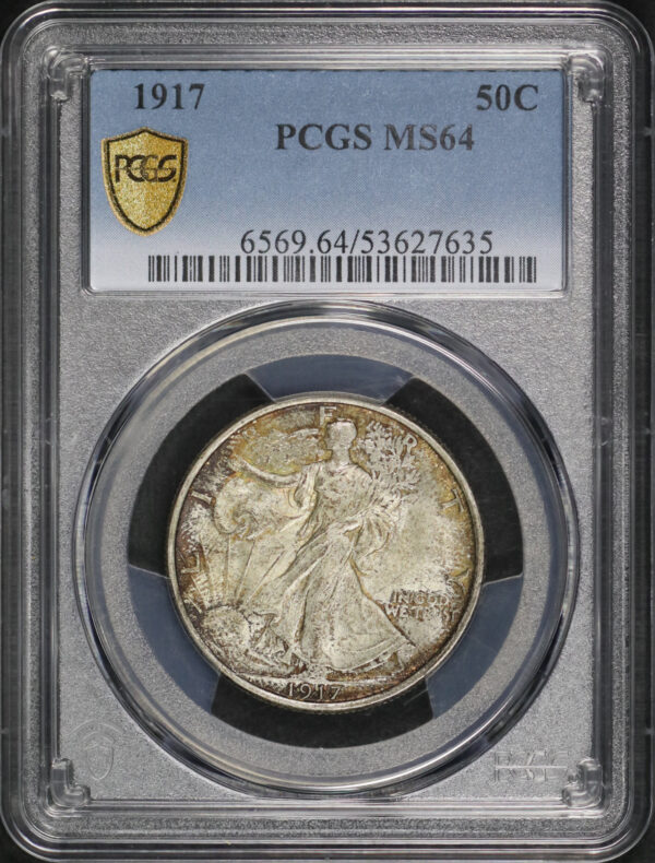 Obverse of this 1917 Walking Liberty Half Dollar PCGS MS-64