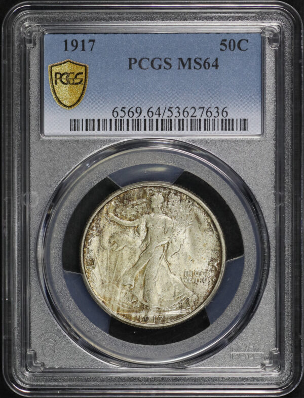 Obverse of this 1917 Walking Liberty Half Dollar PCGS MS-64