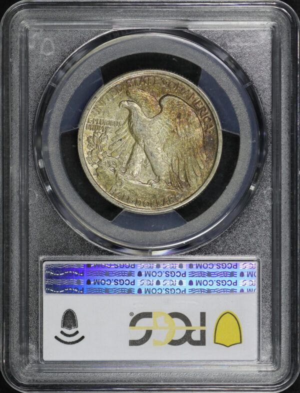 Reverse of this 1917-D Walking Liberty Half Dollar Reverse PCGS AU-58 CAC