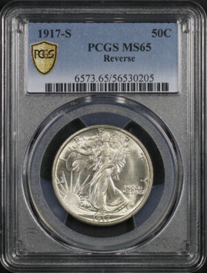 Obverse of this 1917-S Walking Liberty Half Dollar Reverse PCGS MS-65