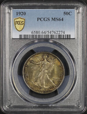 Obverse of this 1920 Walking Liberty Half Dollar PCGS MS-64