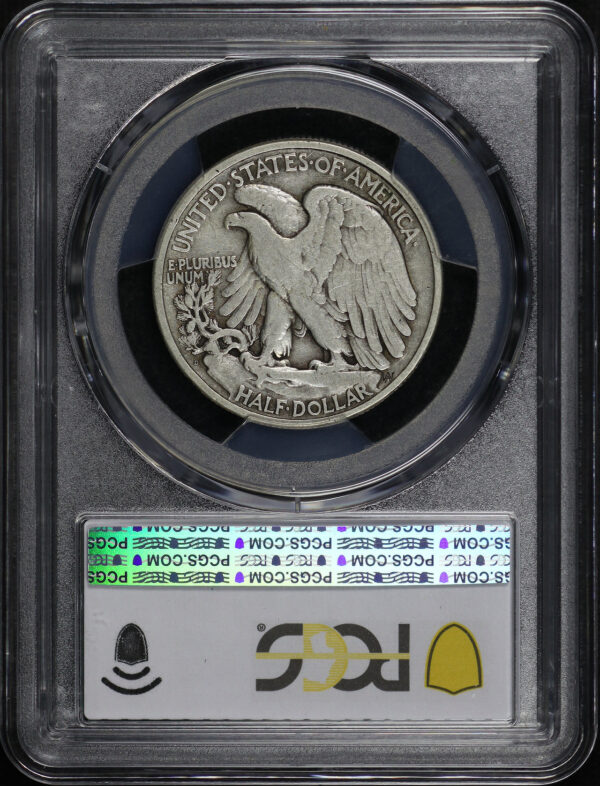 Reverse of this 1921-D Walking Liberty Half Dollar PCGS F-15