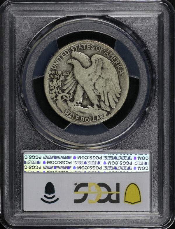 Reverse of this 1921-S Walking Liberty Half Dollar PCGS VG-08