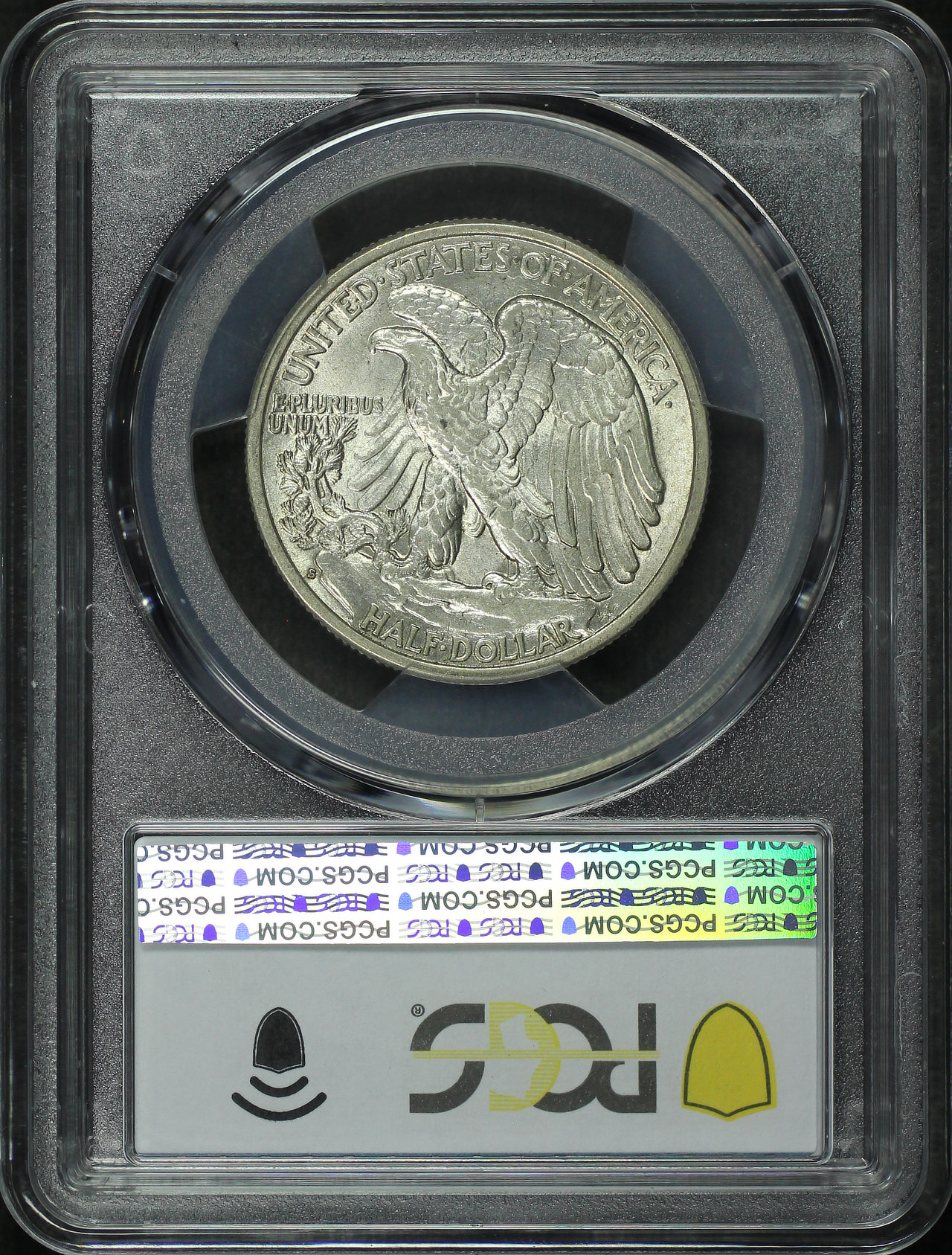 Reverse of this 1933-S Walking Liberty Half Dollar PCGS AU-58