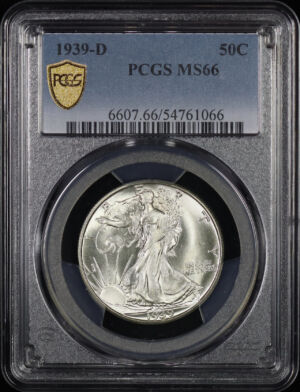 Gallery image of this 1939-D Walking Liberty Half Dollar PCGS MS-66