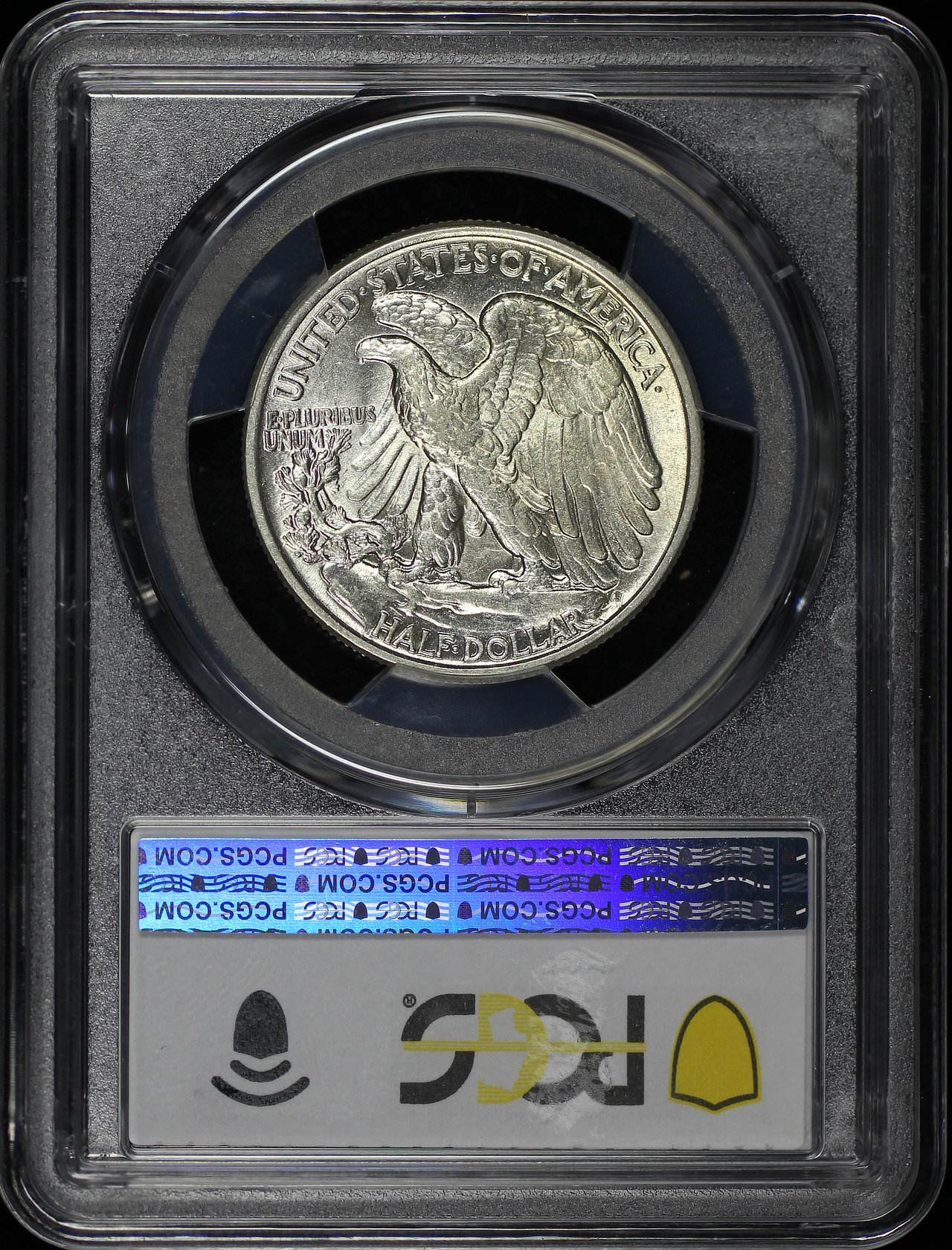 Reverse of this 1943 Walking Liberty Half Dollar PCGS AU-58