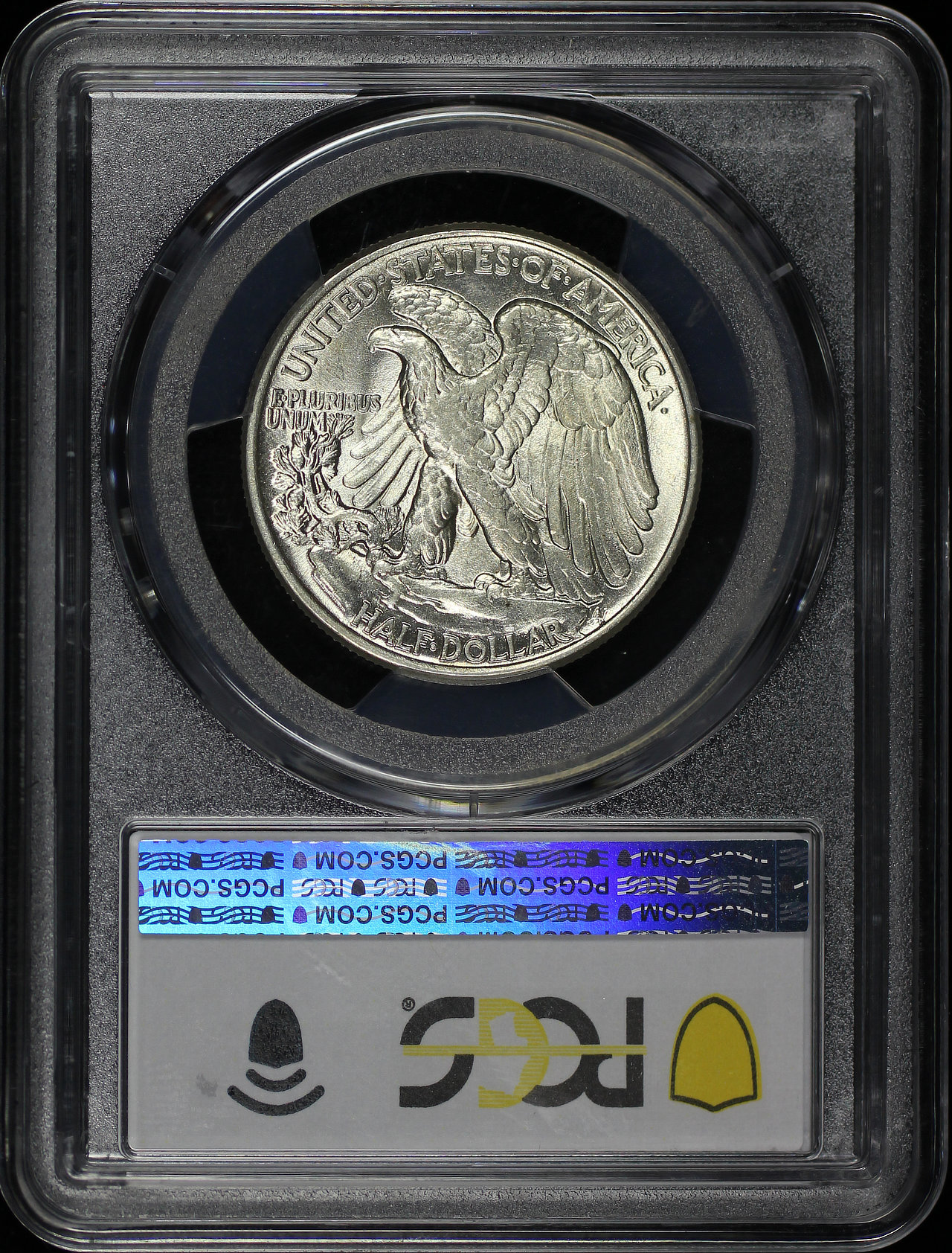 Reverse of this 1943 Walking Liberty Half Dollar PCGS AU-58