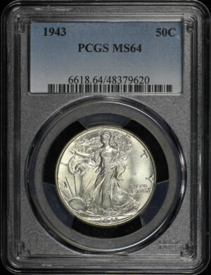 Obverse of this 1943 Walking Liberty Half Dollar PCGS MS-64
