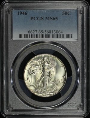 Obverse of this 1946 Walking Liberty Half Dollar PCGS MS-65