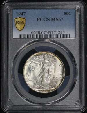 Obverse of this 1947 Walking Liberty Half Dollar PCGS MS-67