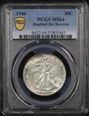 Obverse of this 1946 Doubled Die Reverse Walking Liberty Half Dollar PCGS MS-64