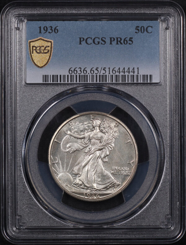Obverse of this 1936 Walking Liberty Half Dollar PCGS PR-65