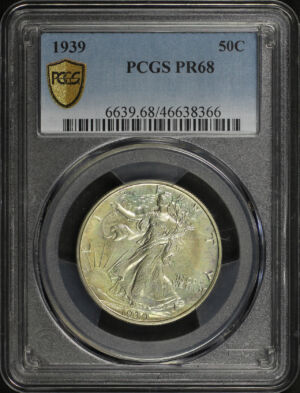 Obverse of this 1939 Walking Liberty Half Dollar PCGS PR-68