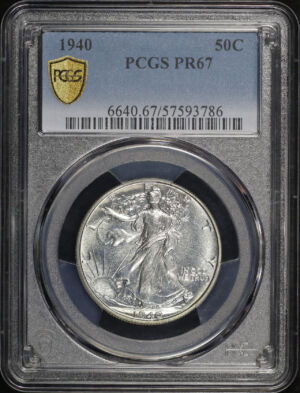 Obverse of this 1940 Walking Liberty Half Dollar PCGS PR-67